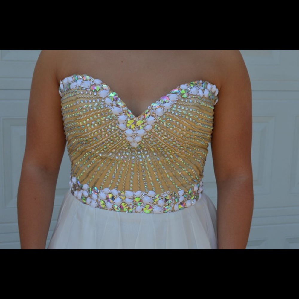 Sherri hill white dress size 10